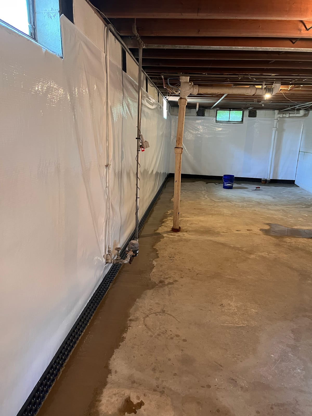 Basement waterproofed by Healthy Home Experts