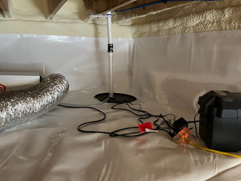 Crawlspace Waterproofing with Pump in Bloomington IN